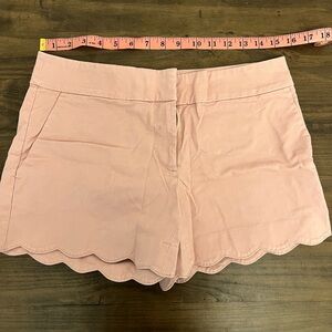 LOFT the Riviera Shorts, scalloped & pink, size 2